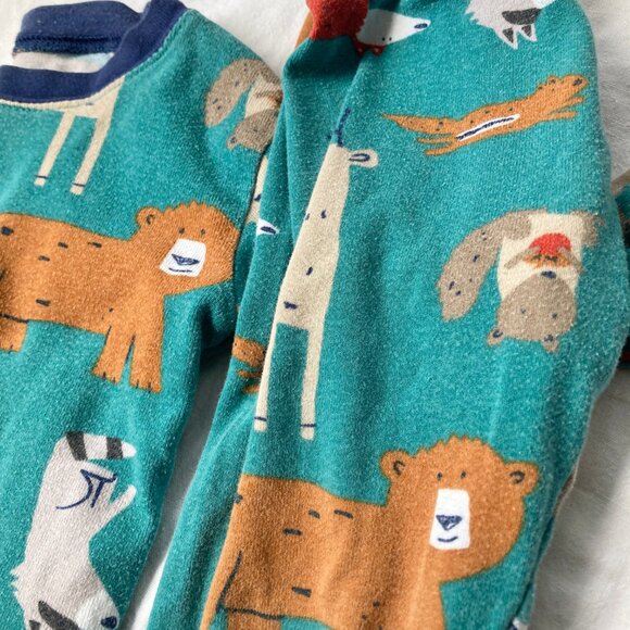 (🎨$3 PLAY) Carter's 12-18 Months Forest Animals Pajamas Long Sleeve Pants Set - Picture 3 of 3